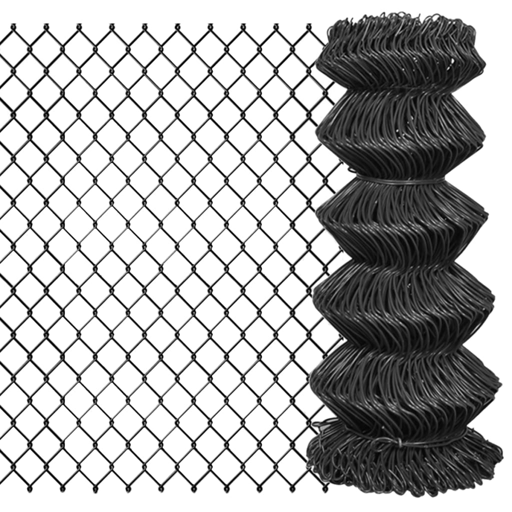 Vidaxl mesh fence 15x0.8 m steel gray