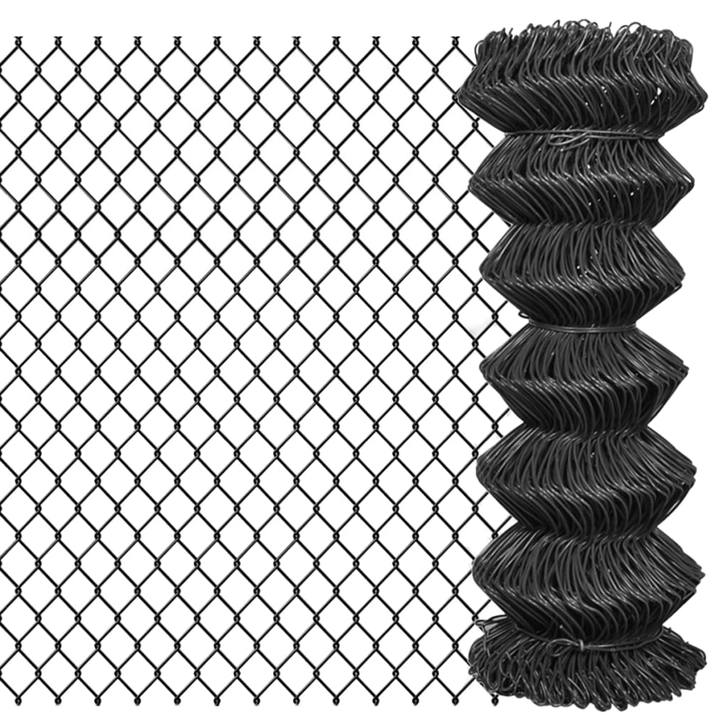 VidaXL mesh fence 15x1 m steel gray