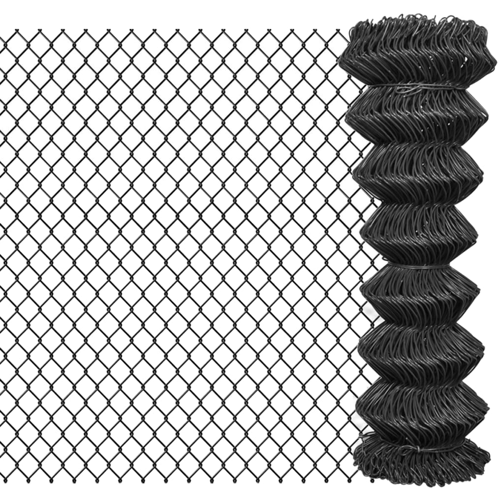 Vidaxl mesh fence 15x1.25 m steel gray