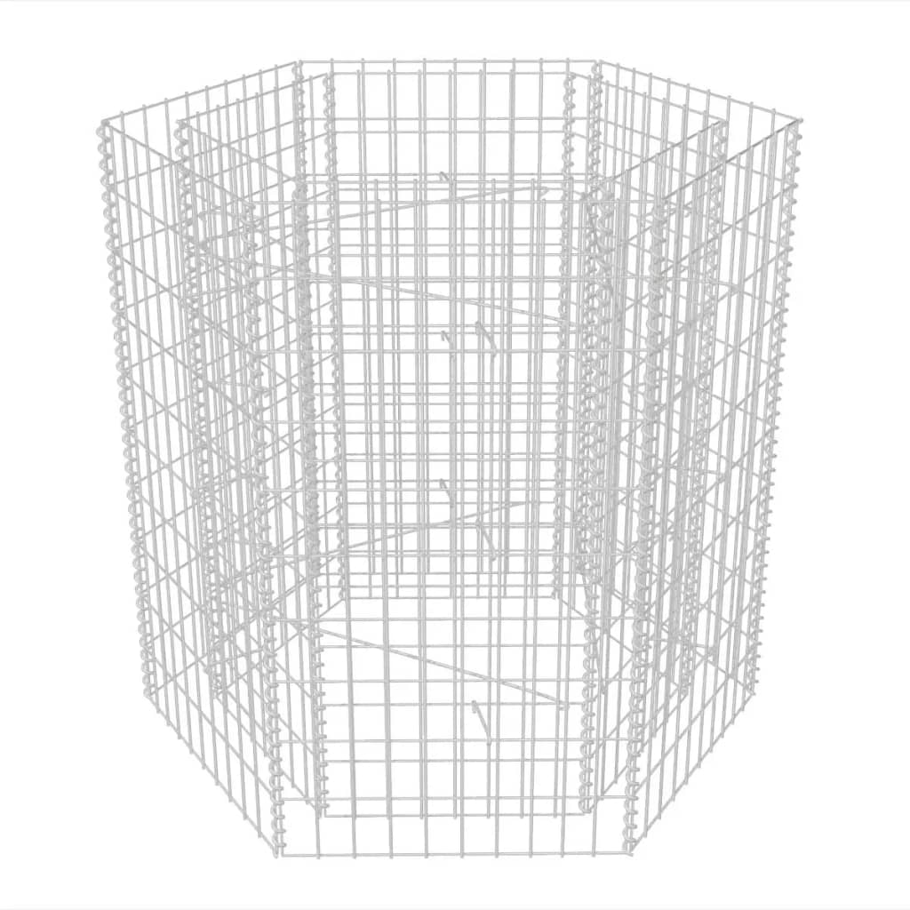 Vidaxl Gabion Planter Insent hexagonal 100x90x100 cm