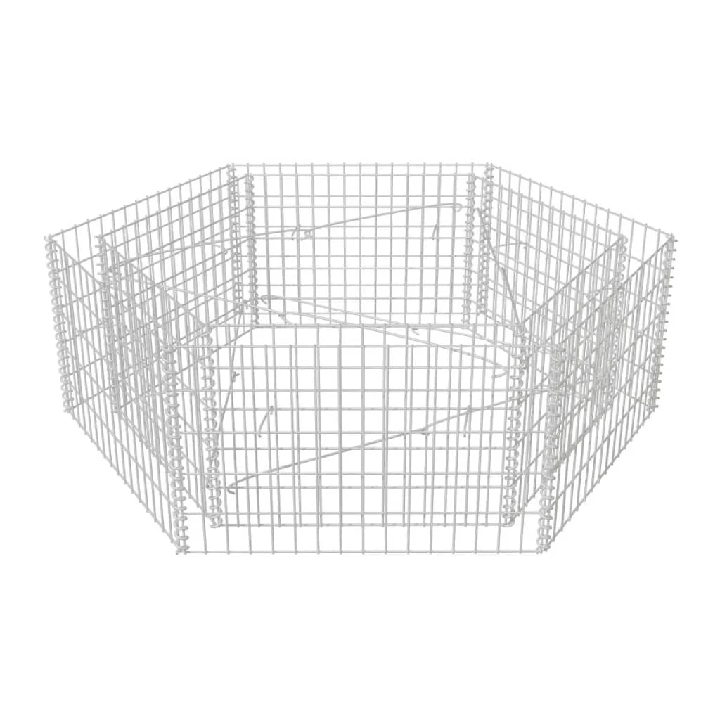 Vidaxl Gabion Planter Inginged Hexagonal 160x140x50 cm