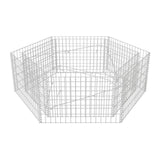 Vidaxl Gabion Sadzarka Zmierzona sześciokątna 160x140x50 cm