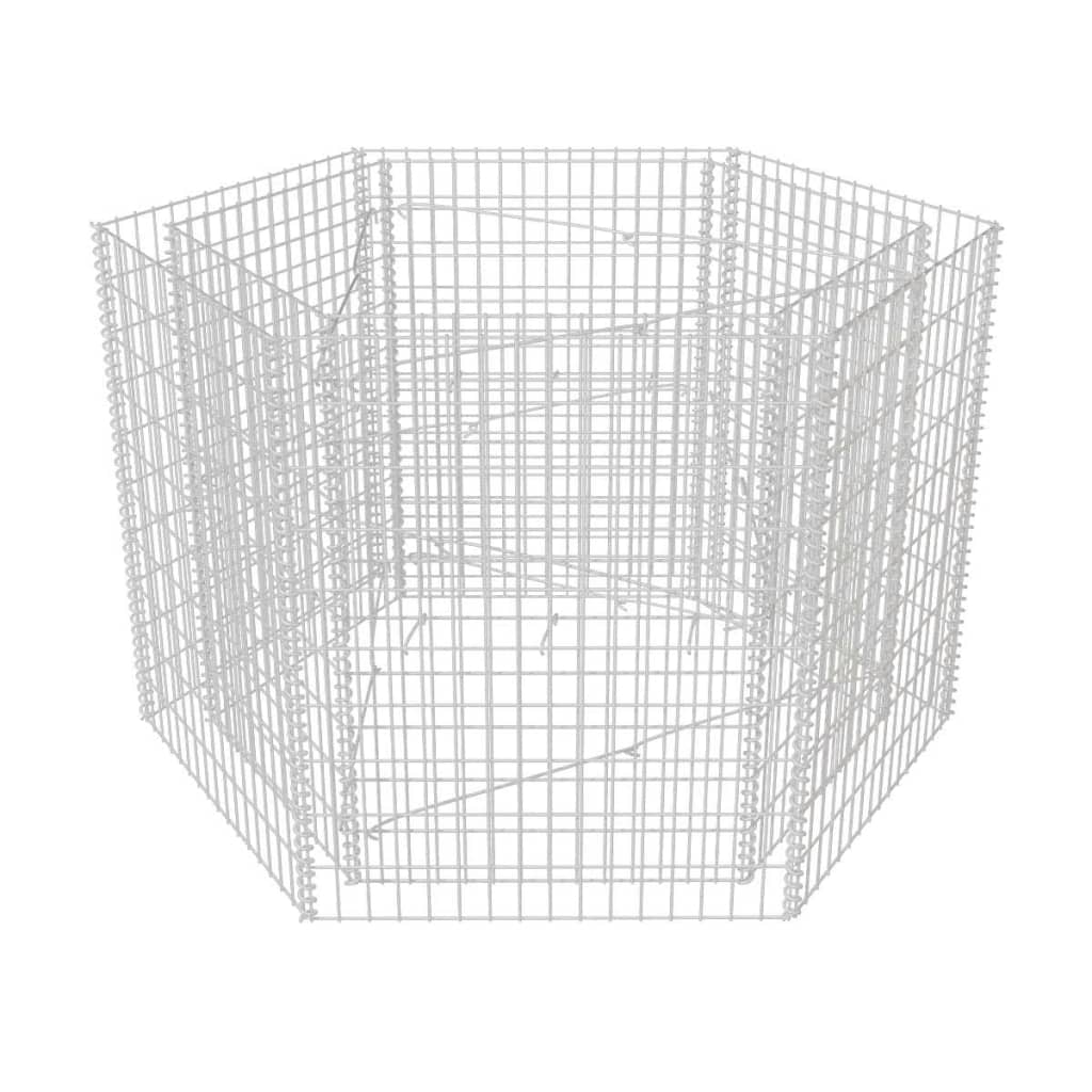 Vidaxl Gabion Planter Inginged Hexagonal 160x140x100 cm