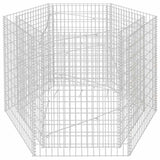 Vidaxl gabion plantenbak verhoogd zeshoekig 160x140x100 cm