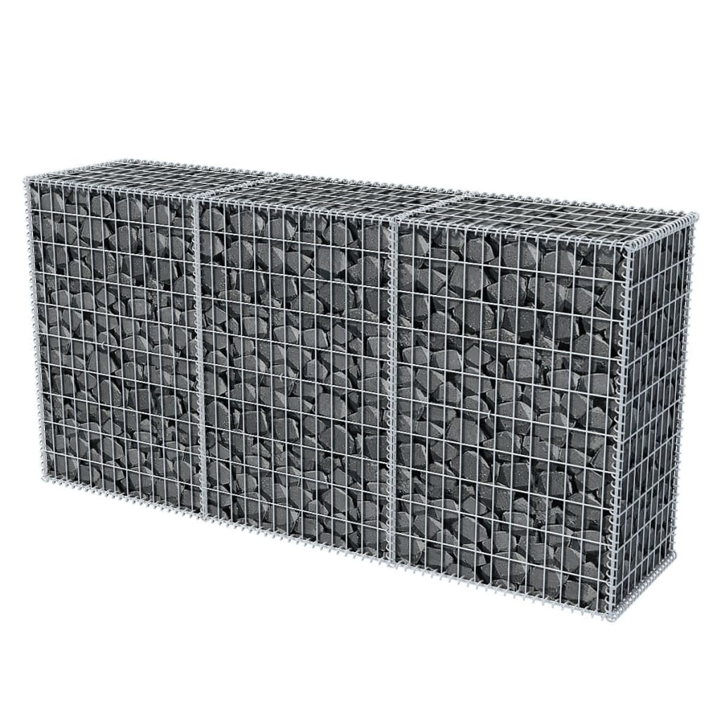 Vidaxl Gabion Basket 200x50x100 cm acier galvanisé