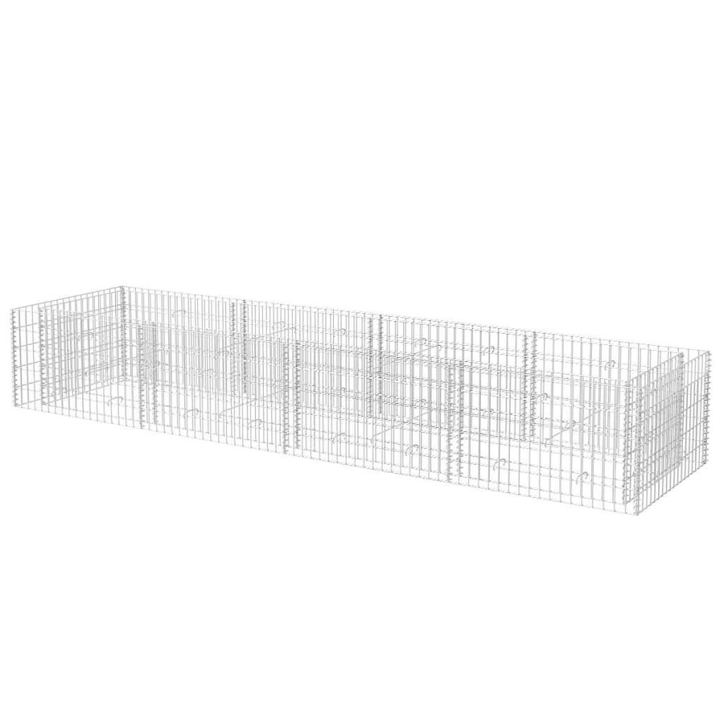 Vidaxl Gabion Planning Box je dvignil 360x90x50 cm jeklo