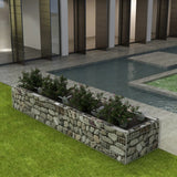 Vidaxl Gabion Planning Box je dvignil 360x90x50 cm jeklo