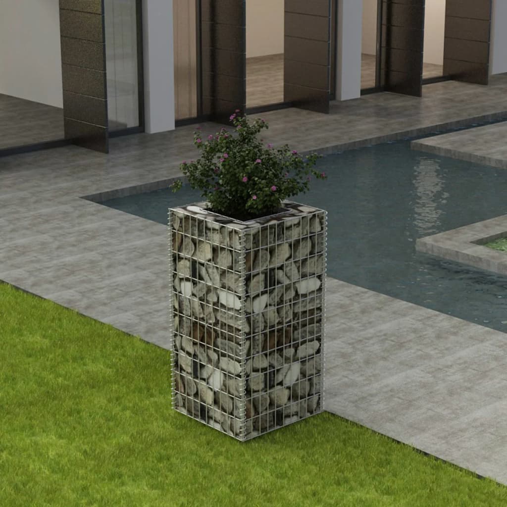 Plánovací krabice Vidaxl Gabion zvedla oceli 50x50x100 cm