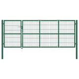 Vidaxl port with posts 350x120 cm steel green