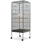 Vidaxl Bird Cage 54x54x146 cm de acero negro