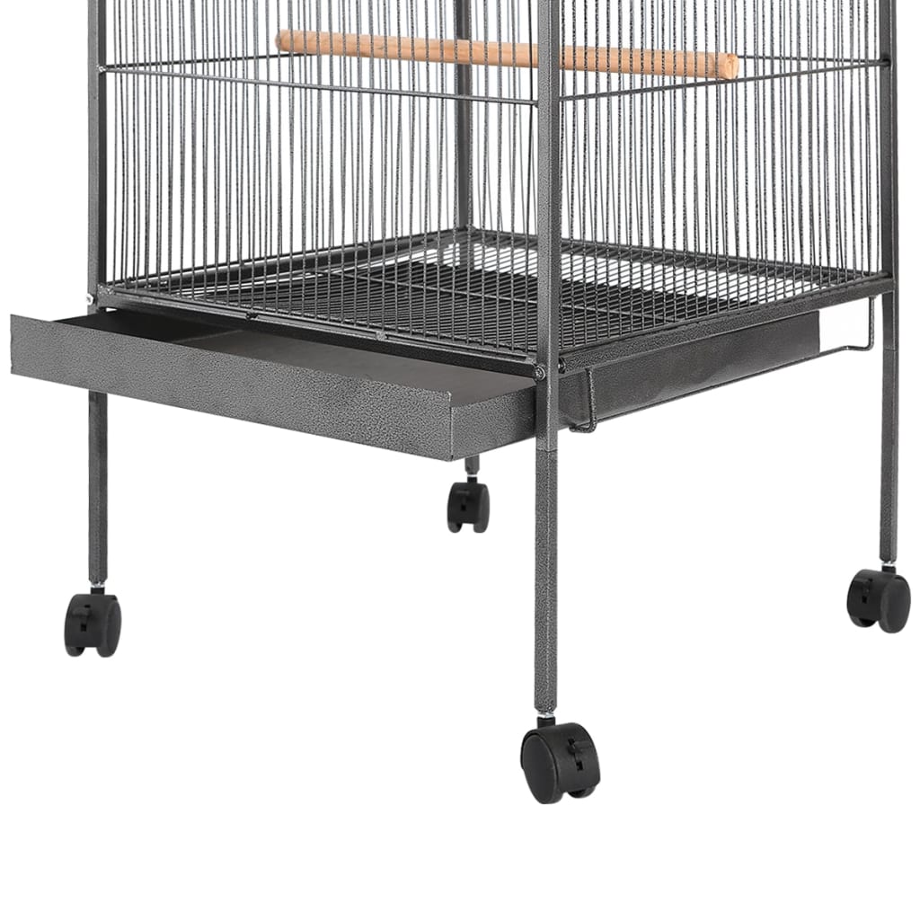 Vidaxl Bird Cage 54x54x146 cm de acero negro