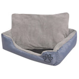 VidaXL dog bed with padded pillow size S gray