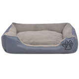 Cama de perros de Vidaxl con colchón acolchado l gris