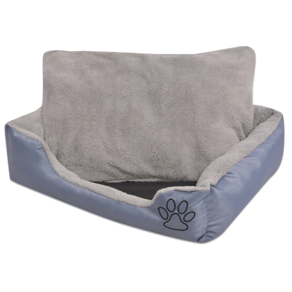 Lit de chien vidaxl avec coussin rembourré taille xl gris