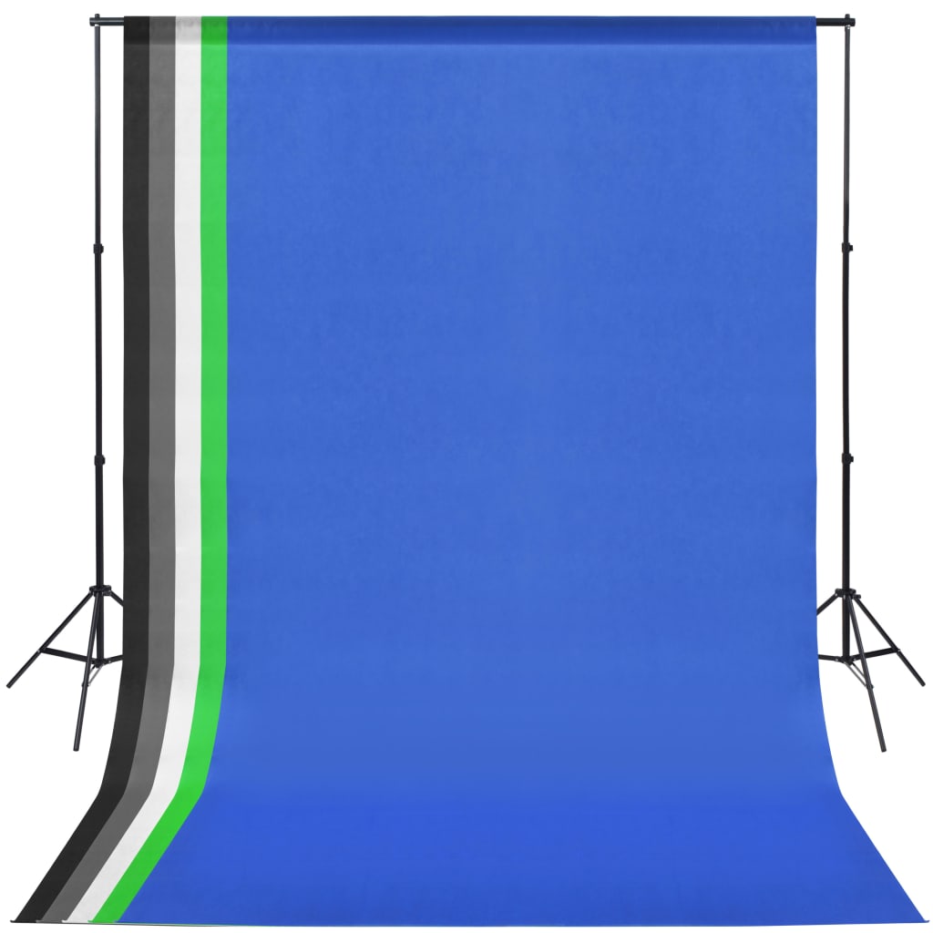 Vidaxl Photo Studio Set med 5 farvede baggrunde 2 paraplyer