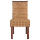 Vidaxl eetkamerstoelen 2 st natuurlijk rattan bruin