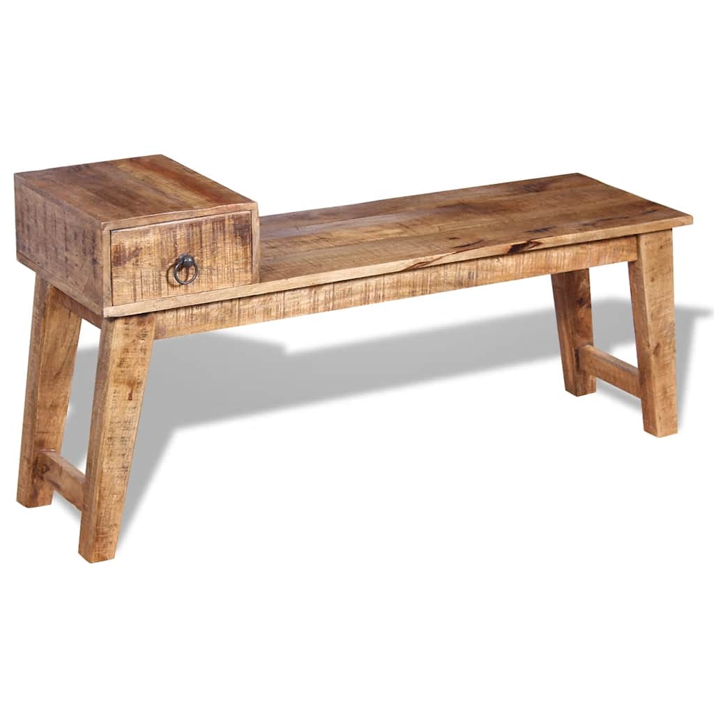 Vidaxl bankje met lade 120x36x60 cm massief mangohout