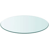 Vidaxl tafelblad van gehard glas 800 mm rond