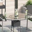 Vidaxl tafelblad van gehard glas 80 cm rond