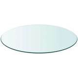 Vidaxl tafelblad van gehard glas 900 mm rond