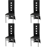Vidaxl eetkamerstoelen 4 st kunstleer zwart