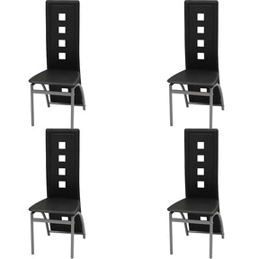 Vidaxl eetkamerstoelen 4 st kunstleer zwart