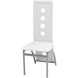 Vidaxl eetkamerstoelen 2 st kunstleer wit