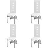 Vidaxl eetkamerstoelen 4 st kunstleer wit