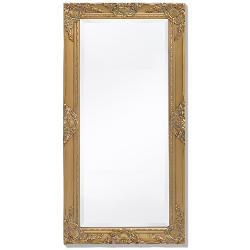 Vidaxl Mirror de pared Barroque 100 x 50 cm de oro