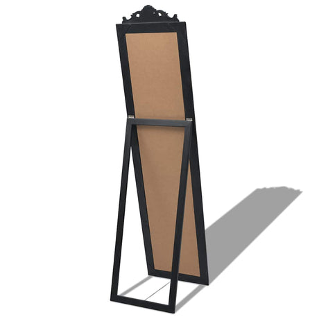 Vidaxl vrijstaande spiegel barokstijl 160x40cm zwart