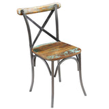 Vidaxl eetkamerstoelen 2 st massief gerecycled hout