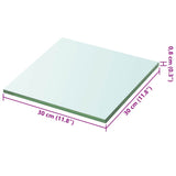 Vidaxl wandschap transparant 30x30 cm glas