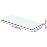 Vidaxl wandschap transparant 40x12 cm glas