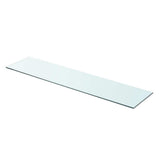 Vidaxl wandschap transparant 90x20 cm glas