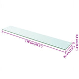 Vidaxl wandschap transparant 110x20 cm glas