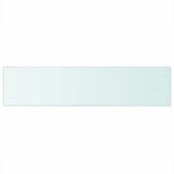 Vidaxl wandschap transparant 110x25 cm glas