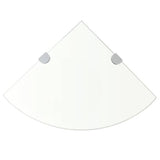 Vidaxl hoekschap met chromen dragers transparant 35x35 cm glas