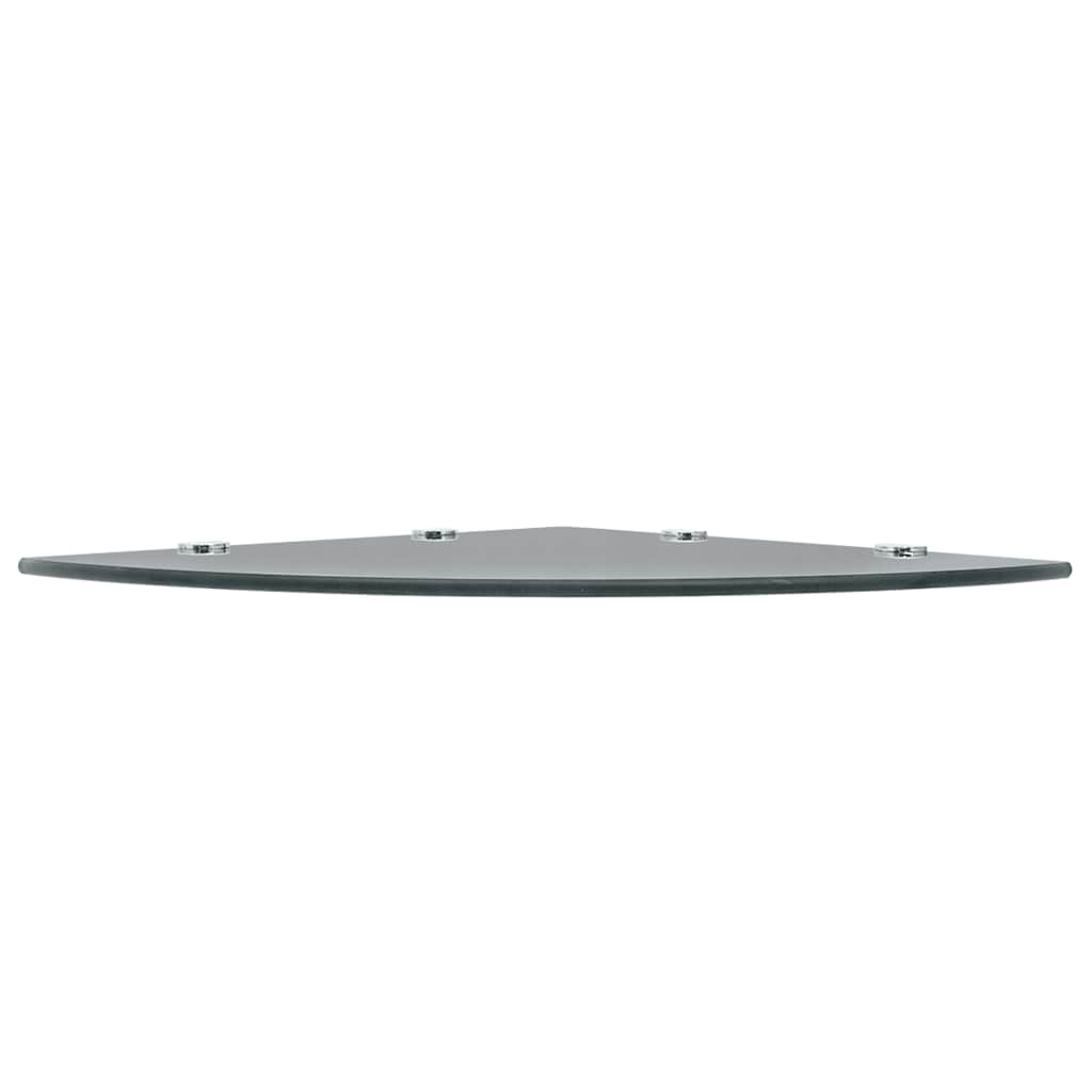 Vidaxl hoekschap met chromen dragers zwart 45x45 cm glas