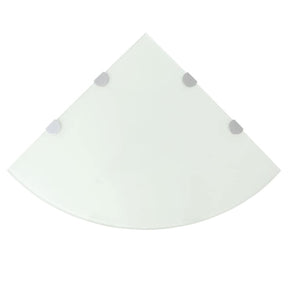 Vidaxl hoekschap met chromen dragers wit 45x45 cm glas