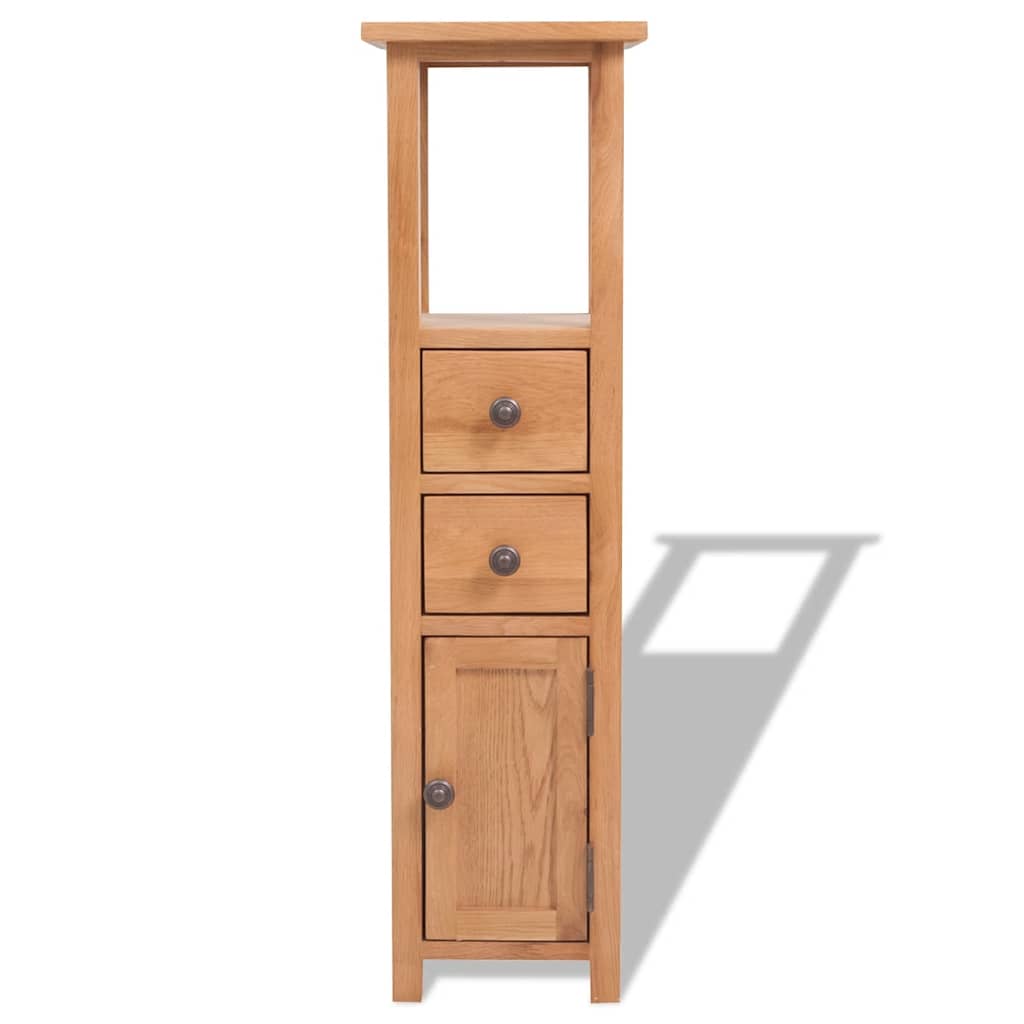 Vidaxl hoekkast 26x26x94 cm massief eikenhout