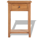 Vidaxl wandtafel 50x32x75 cm massief eikenhout