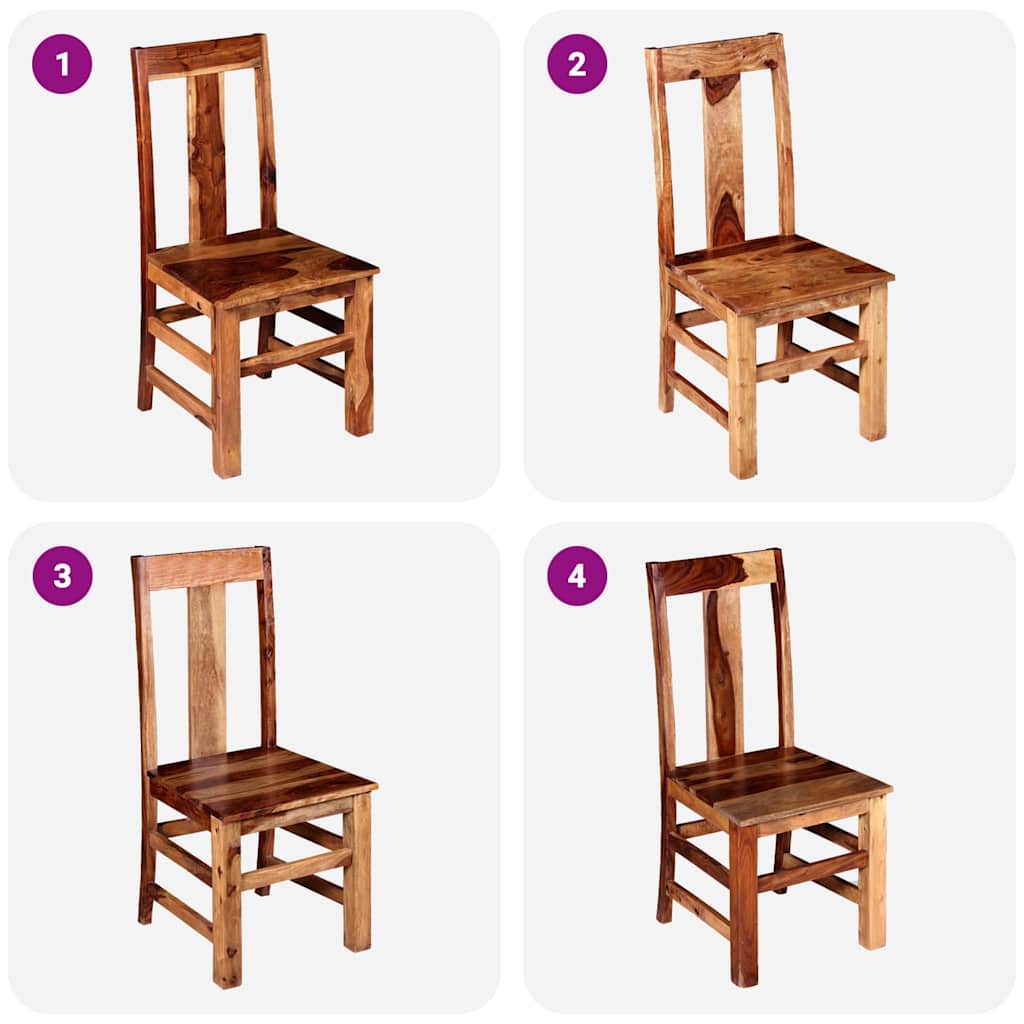 Vidaxl eetkamerstoelen 2 st massief acaciahout