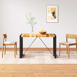 Vidaxl eettafel 120 cm massief ruw mangohout