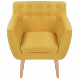 Vidaxl fauteuil stof geel
