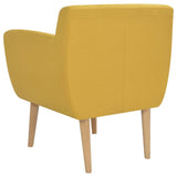 Vidaxl fauteuil stof geel