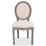 Vidaxl eetkamerstoelen 2 st stof crèmekleurig