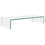 Vidaxl tv-meubel monitorverhoger transparant 70x30x13 cm glas
