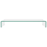 Vidaxl tv-meubel monitorverhoger transparant 90x30x13 cm glas