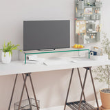 Vidaxl tv-meubel monitorverhoger transparant 90x30x13 cm glas