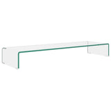 Vidaxl tv-meubel monitorverhoger transparant 100x30x13 cm glas
